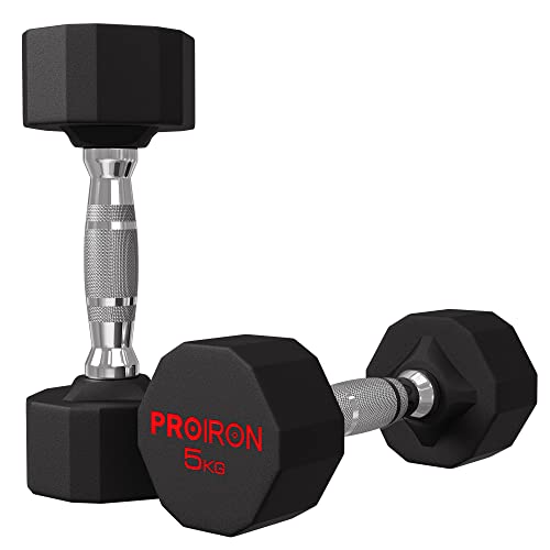 PROIRON 鋼 ダンベル だんべる 5kg 2個セット 鉄アレイ ダンベル dumbelll set 家庭用および商業用に適しています