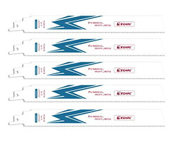 EZARC レシプロソー替刃 セーバーソーブレード 解体用 全長225mm 14山 重切削 鉄・ステンレス・非鉄金属用 替刃 R926PM+ (5本入)