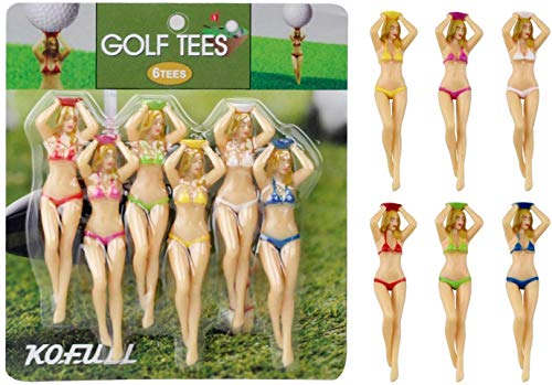 Crestgolfゴルフ ティー、ガールズ、ビギ二レディース、ゴルフティー、おもしろグッズ、プラスチック、..