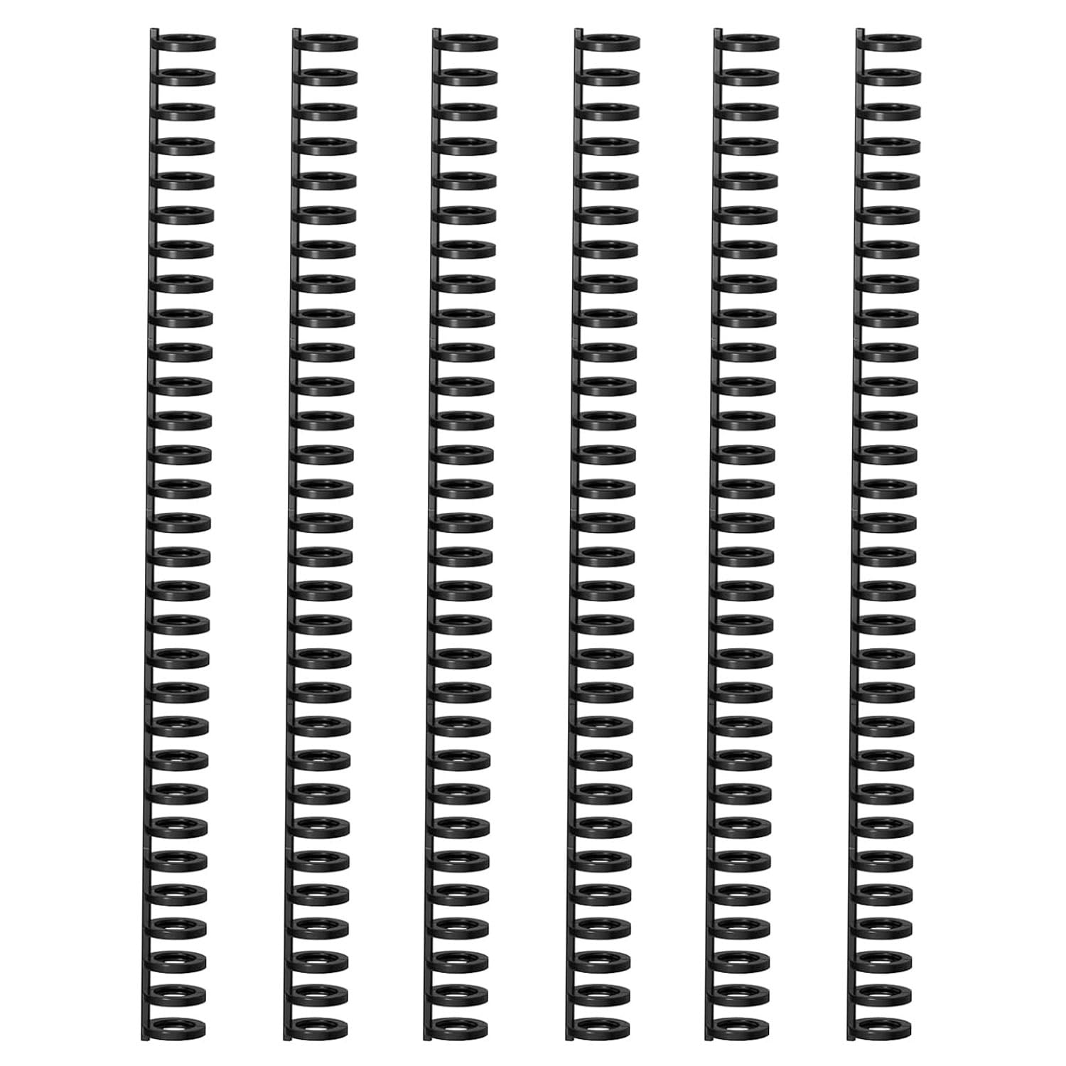 ルーズリーフ 30穴製本リング(6本入り) A4/B5/A5サイズ対応 リング径12mm 穴間隔9.5mm 高柔軟性 切り取..