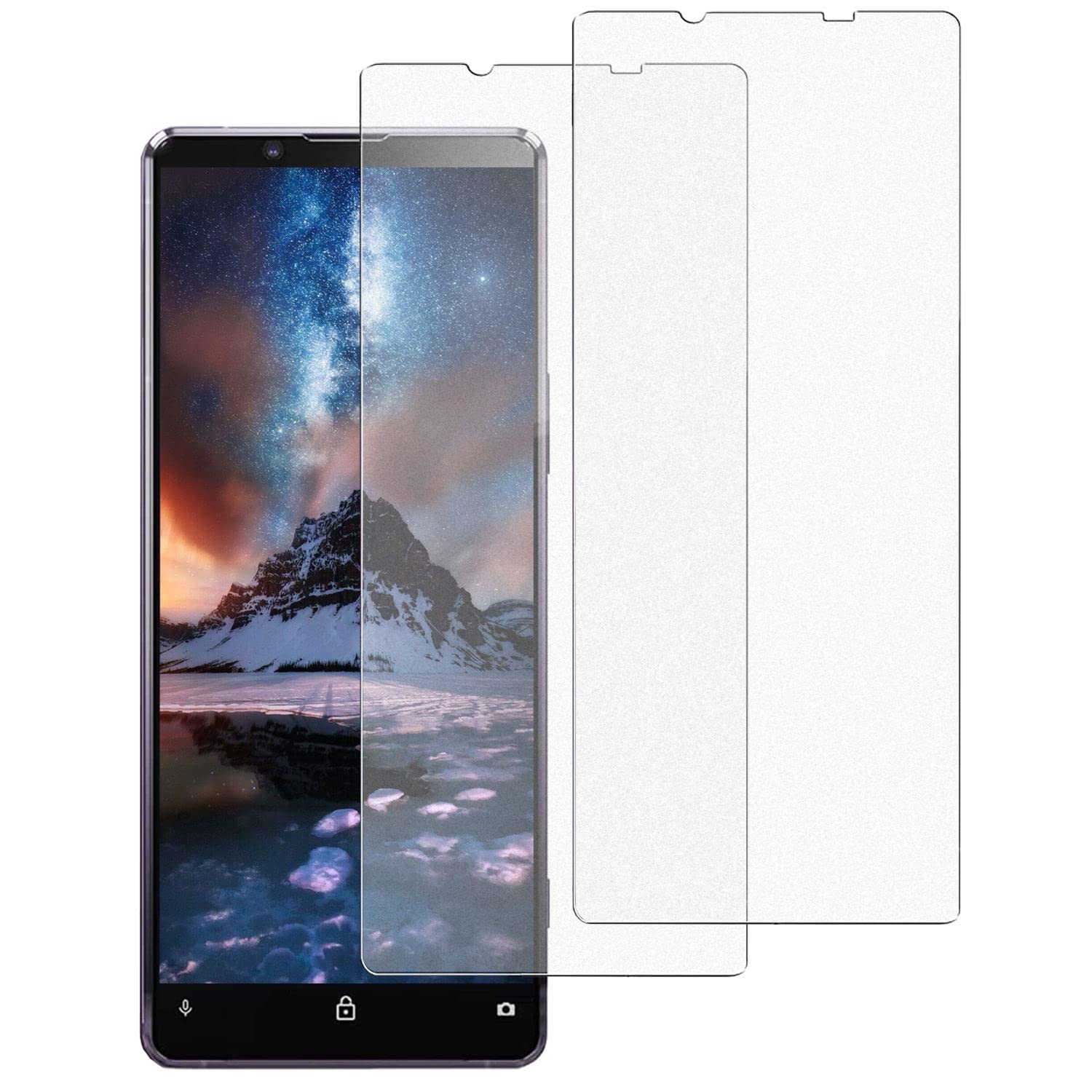 楽天You and Me 楽天市場店【アンチグレア】 Xperia1 II 用 ガラスフィルム さらさら SO-51A SOG01 フィルム サラサラ 強化ガラス ゲーム用 タッチ感 保護フィルム 反射防止/指紋防止/気泡ゼロ/貼り付け簡単/2枚セット