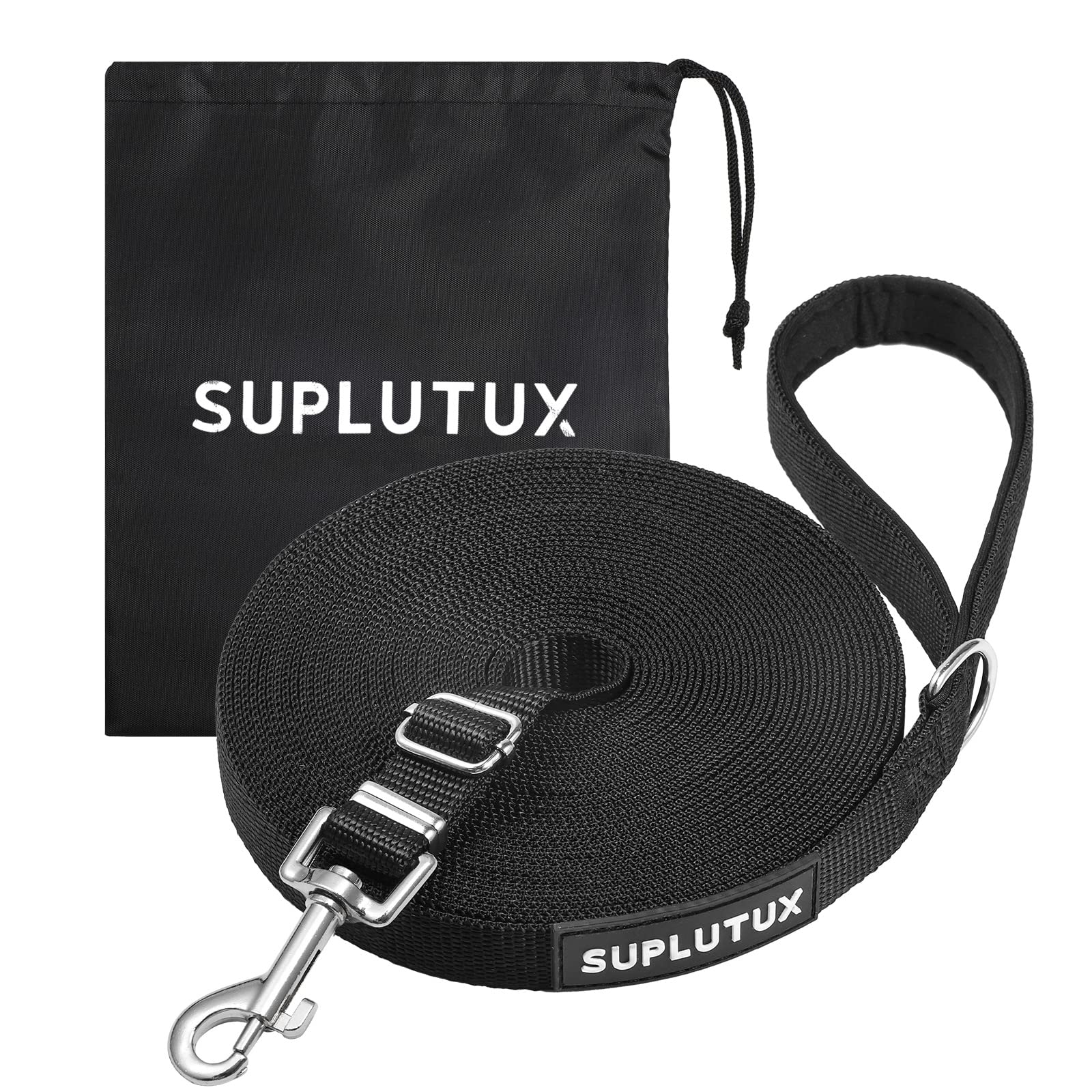 商品情報商品の説明主な仕様 ?【 お好きな長さを】新品登場！SuplutuX 最新進化版犬用リードは金属製の長さ調整バックルと2本の固定バックルが含まれています、必要に応じて犬リードの全長を適切に調整でき、愛犬が安全範囲の内にリコールト訓練、トラッキング訓練、行動調整訓練、服従訓練など行います。br?【優れた縫製技術と耐久性】高品質のナイロンでできており、またジグザグステッチで補強されています。リードの幅は2cmで、耐久試験で最大引張力は200ポンド超えを記録していました。br?【柔らかい素材の持ち手とD型金属製バックル】持ち手が柔らかい素材で作られたので、急にワンちゃんが走り出した場合また長時間引っ張ってもあなたの手を最大限度に守れます。持ち手隣のD型バックルもウンチ袋ディスペンサーや鍵など掛けます。br?【丈夫でねじれない360°金属製フック】頑丈な金属素材を作られ、ペットのハーネスや首輪に固定できます。 360°回転設計により、犬は自由で安全に保たれます。br?【収納と持ち運びが便利】SuplutuX 犬しつけ用リードのサイズは10m、重さは210グラムぐらい、 収納ポーチが付きなので、使用後すぐに収納袋に収納でき、軽くて持ち運びもとても便利です！