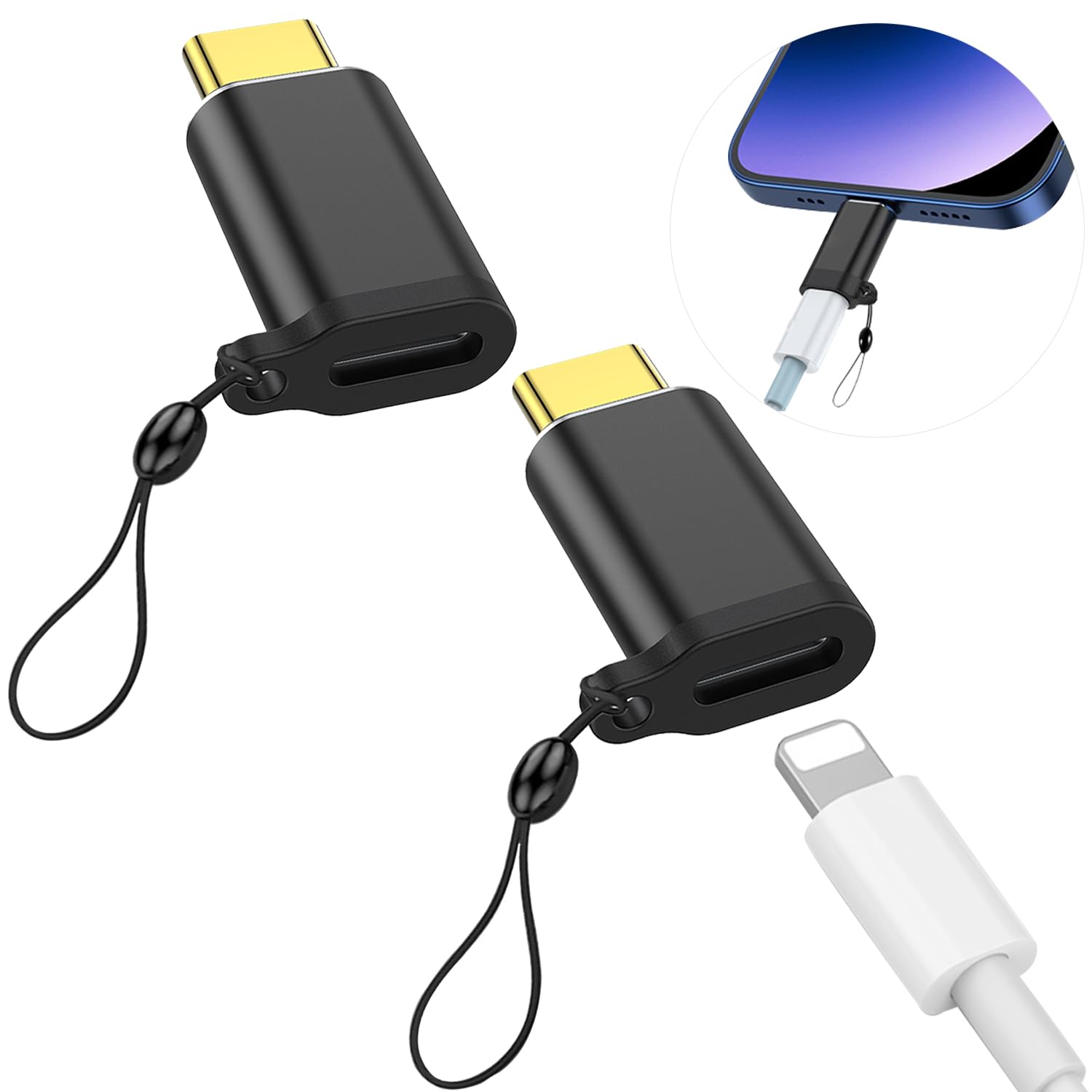 楽天You and Me 楽天市場店RA:ライトニング to USB-C 変換アダプタ TRAOO [2024NEW発売] ライトニング タイプc 変換 [2個セット]ライトニング タイプc 変換 PD 60W急速充電 ライトニングからタイプc 変換アダプタ MacBook/i-Phone15/i-Pad/Galaxy/Xperia/Androidなど機器対応