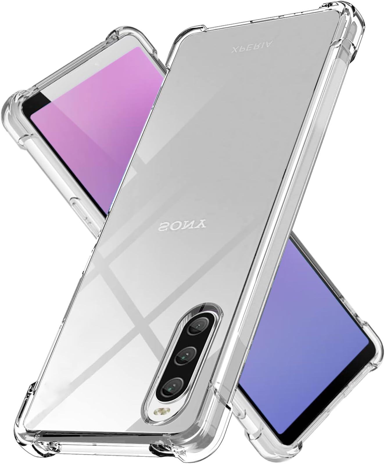 RA:LAYJOY Xperia 10 V ケース 透明ソフトTPU 米軍MIL規格 耐衝撃 カバー『SO-52D SOG11 対応』 [ 四隅?化保護 シリコン 軟性 全透明 全面保護 衝撃吸収] 対応 Xperia 10 V スマホケース（クリア）