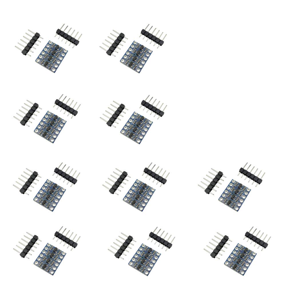 RAKKHMF 10個 4チャンネル双方向ロジックレベル変換モジュール IIC I2C 5V ⇔ 3.3V Arduino対応 「国内配送」