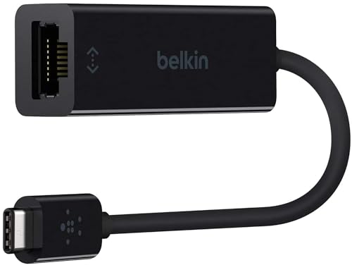 RABelkin USB-C to Gigabit Ethernet 変換アダプター 有線LAN iPad Pro / MacBook Pro / Air Surface / Chromebook / iPhone 15対応 F2CU040BTBLK