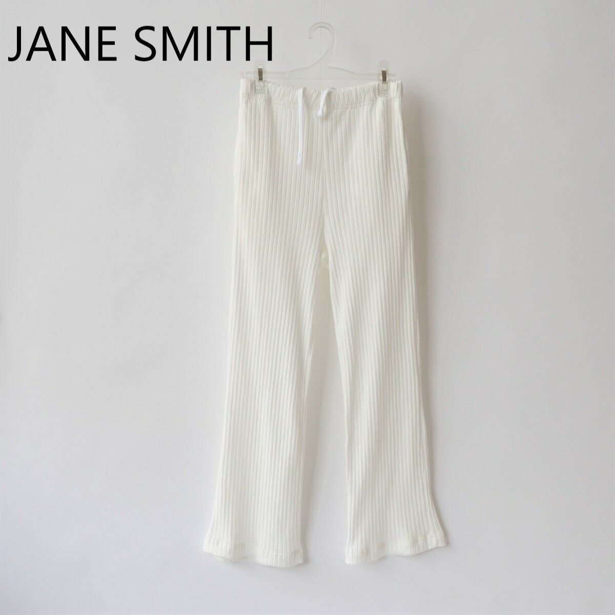 JANE SMITH｜ジェーンス Rib Easy Pants/22SPT- 320L サイズ：36 カラー：ホワイト