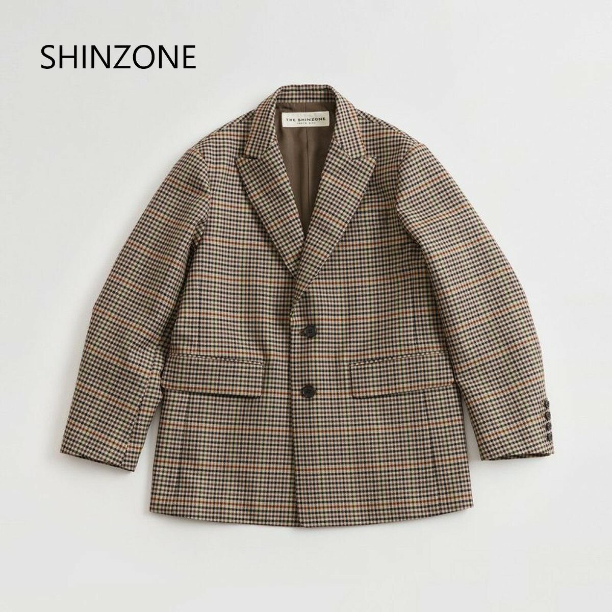 楽天Here.THE SHINZONE ザ シンゾーン　Plaid check jacket/22AMSJK04 サイズ：34 - 36 カラー：ベージュ