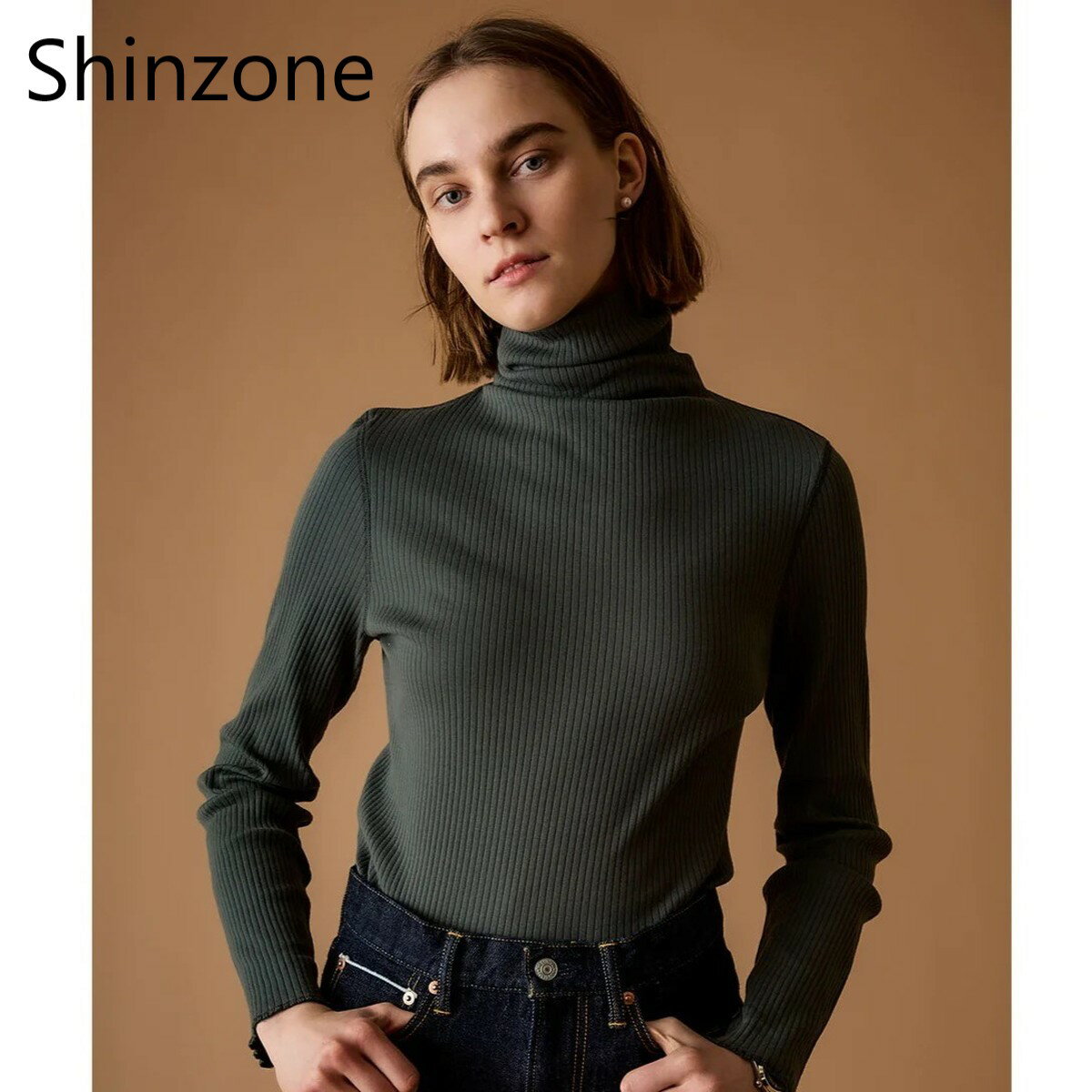 楽天市場】shinzone ハイネック リブ カットソーの通販 楽天市場】shinzone ハイネック リブ カットソーの通販