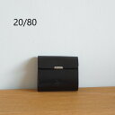 20/80｜トゥエンティーエイティー TWENTY EIGHTY TOCHIGI LEATHER FOLDED WALLET WITH FLAP/ W030 サイズ：free カラー：ブラック