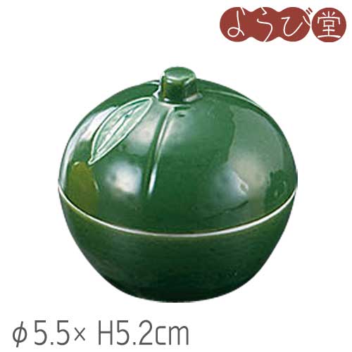 ゆずの形をした可愛らしい蓋付き珍味入れ。 内側カラー：蓋/白、身/白 ●サイズ：約径5.5×高さ5.2cm●材質：陶器●生産国：中国製