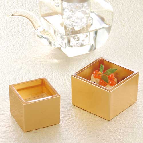 金箔貼り クリア枡