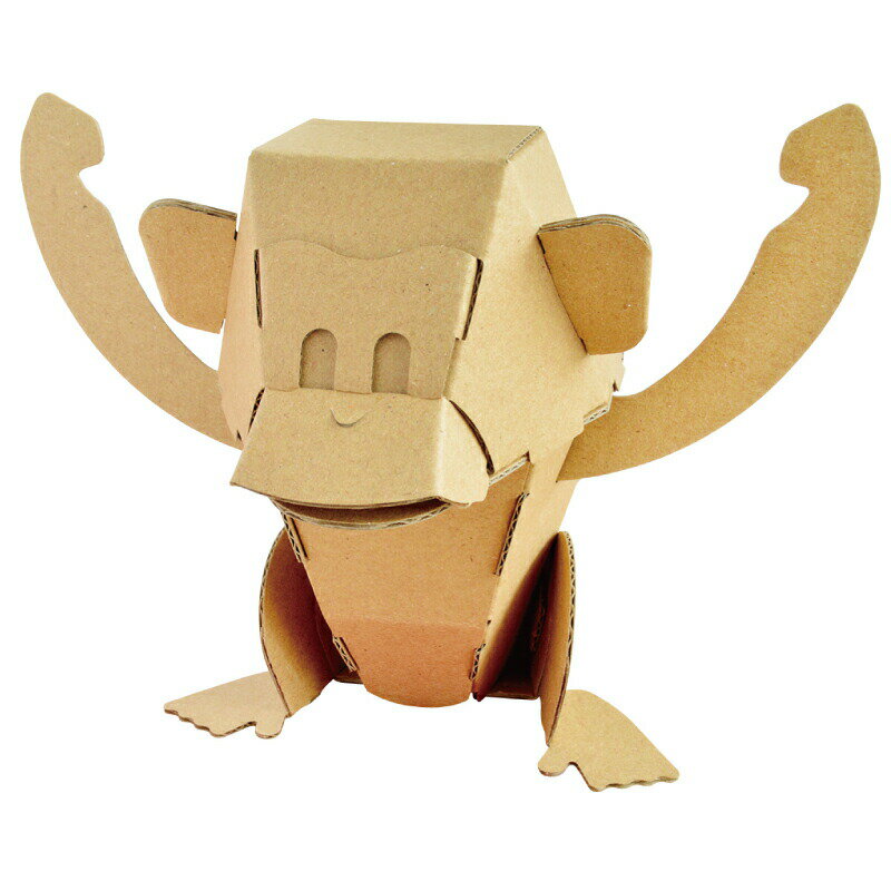動物 おさる ハコモ hacomo ペーパークラフト キット クリスマス 工作キット 小学生 工作 キット 知育 おもちゃ 誕生日プレゼント 子供 おもちゃ 男の子 女の子 誕生日 プレゼント 子供会 クリスマス会 工作 知育玩具 知育おもちゃ 図工 おうち時間 キット 3