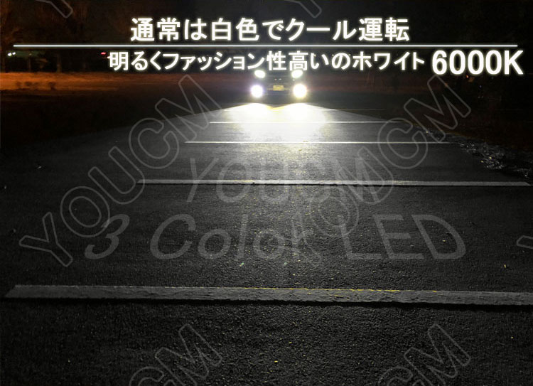 日産 ブルーバード シルフィー H21.5〜H24.11 G11 HID仕様 Fog [車検対応]超小型MINI 3色変換LEDヘッドライト H8/H11 ハイパワーLED 6000K/3000K/4300K 細い発光 DC 12v専用[1年保証][YOUCM]