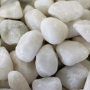 【送料無料】砂利 白 白玉砂利 1寸 (3〜4.5cm) 1...