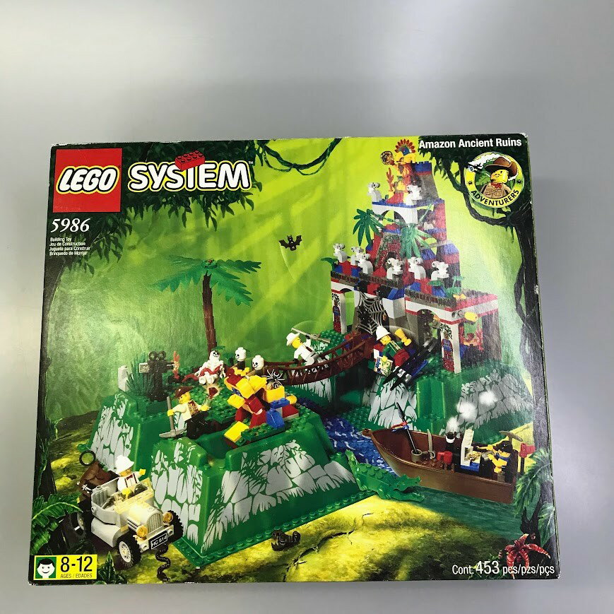 正規品 新品未開封 LEGO レゴ 世界の冒険シリーズ 5986 アマゾンの古代遺跡 HD-003 オールドレゴ　レア　希少　立体基礎板　ミニフィグ 372