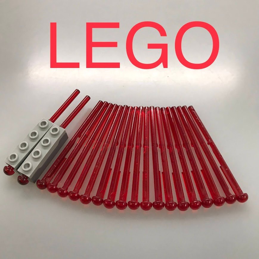 中古 LEGO レゴ スプリングシューター　弓矢　アロー　棒　20本セット　※赤　レッ...