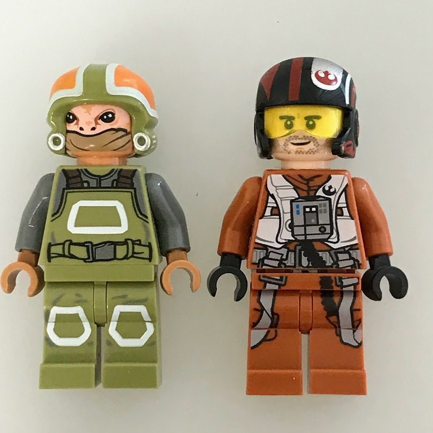 正規品 中古 LEGO レゴ スターウォーズ ミニフィグ　3個　まとめ売り　おまけ付き NP-291 ※STARWARS　ポー・ダメロン　BB-8　アストロメク・ドロイド　75102 465