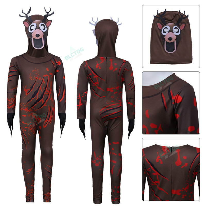 【先着100名様1枚300円OFFクーポン】鹿シカ 生き残るゲーム 全身タイツ コスチューム コスプレ 仮装 ス..