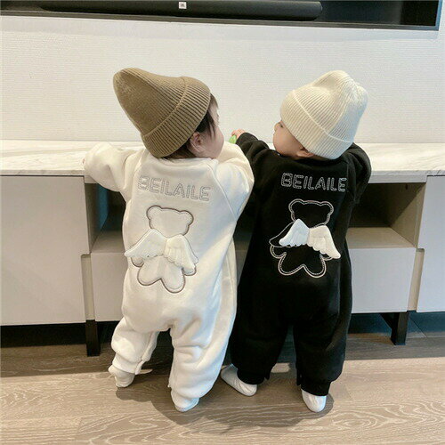 【48 時間限定 クーポン利用で200円OFF】ベビー ジャンプスーツ ベビー服 ロンパース 冬 長袖 カバーオール 出産祝い プレゼント 内祝い ベビー服 赤...