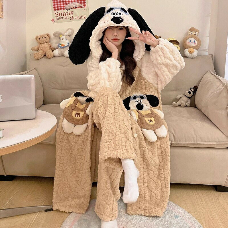 【48 時間限定 クーポン利用で 200 円 OFF】バスローブ レディース もこもこ 厚手 裏起毛 セットアップ..