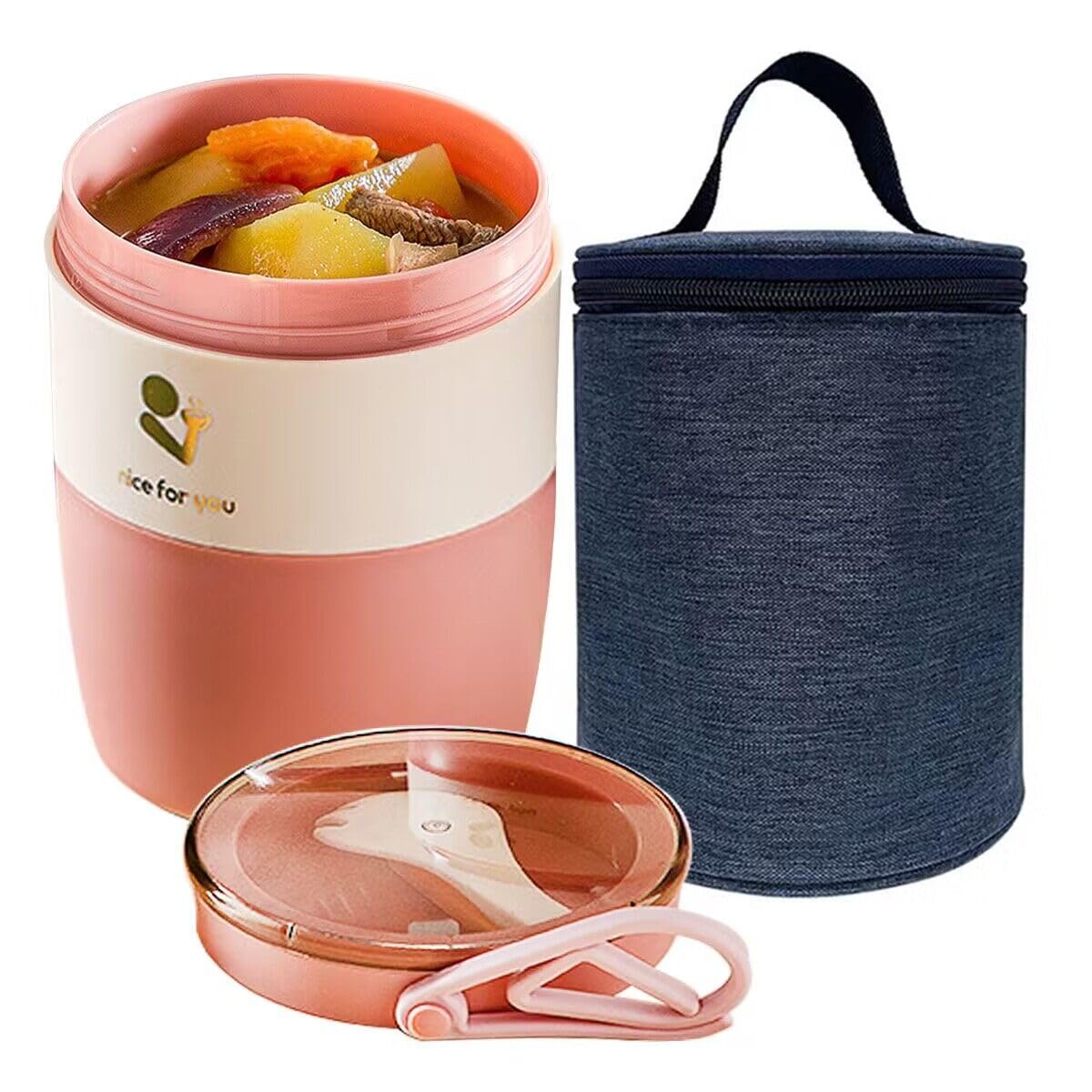 スープ ジャー レンジ 対応 580ML 弁当箱 丼型 スープ缶 ランチジャー スープカップ お弁当箱 ランチボックス ランチ缶 保冷ランチジャー 大容量 丼ぶり型弁当箱のサムネイル