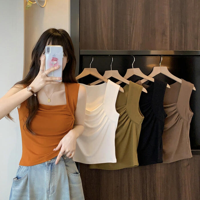 トップス ダンクトップ Tシャツ インナー キャミソール レディース カットソー きれいめ カジュアル 大人 可愛い ショート丈 シンプル オールシーズン 春 秋 夏 20代 30代 40代 50代