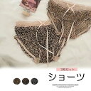 「P10倍+抽選で最大100%ポイントバック」レオパードとチュールレースの甘辛MIX!3枚組 ヒョウ柄 レオパード柄 ゼブラ プレーンショーツ レース リボン 下着 インナーショーツ
