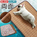 夏冬リバーシブル ひんやり 夏用 暑さ対策 クッション 犬猫兼用 猫の夏対策 ベッド マット シート 可愛い 犬猫 マット ひんやり 接触冷感 犬用 猫用 い草...