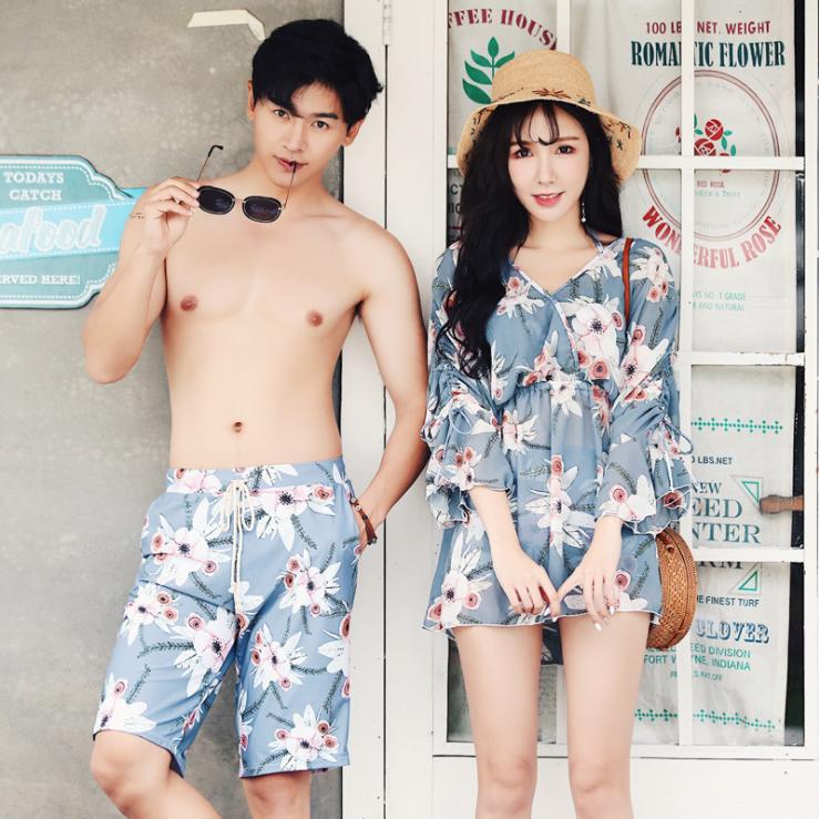 ペア水着 ペアルック カップル水着 レディース 水着セットアップ+ビーチパンツ リゾート メンズ水着 男性用 サーフパンツ みずぎ mizugi ミズギ 男女 温泉 ハネムーン 旅行