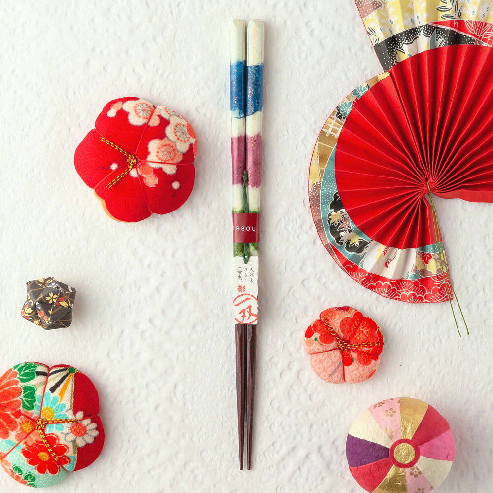 バレンタインデー限定桐箱【あす楽対応】結婚祝い 夫婦箸 名入れ 箸 [一双 遊心] 桐箱入り 夫婦箸 二膳セット 青系23cm・赤系21cm 箸/お箸/名入れ/名前入り/食器/結婚/結婚祝い/結婚記念日/ペア/セット/金婚式/銀婚式/ギフト/プレゼント/贈り物/お返し カップル/敬老の日格安通販　バレンタイン　人気　ランキング