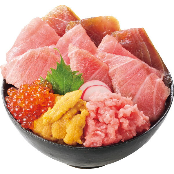 【送料無料】【値引】【御歳暮】【本マグロ大トロメバチネギトロウニイクラマグロ丼】【ご注文は1月20..