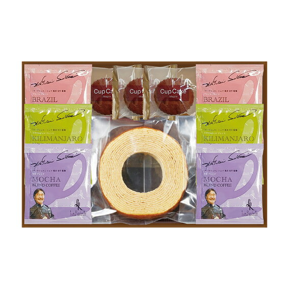 【送料無料】【31%OFF】最大【半額 50%OFF】【のし包装無料サービス】【「 坂井宏行シェフ監修 」ドリップ コーヒー&バウムクーヘン&カップケーキ アソ...