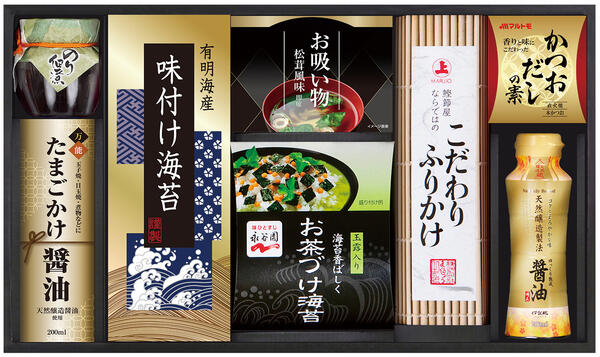 【半額 50％OFF】【のし包装無料サービス】味の蔵 永谷園 有明味付のり＆天然醸造しょうゆ食卓詰合せ ギフト【賞味期限210日】 ギフト 出産お祝 出産内祝 結婚内祝 結婚祝 お返し お祝い 香典…