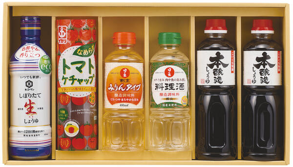 【44％OFF】【のし包装サービス】【キッコーマンしぼりたて生しょう油＆日の出みりん・料理酒etc ギフト】【賞味期限300日】出産お祝 出産内祝 結婚内祝い 香典返し