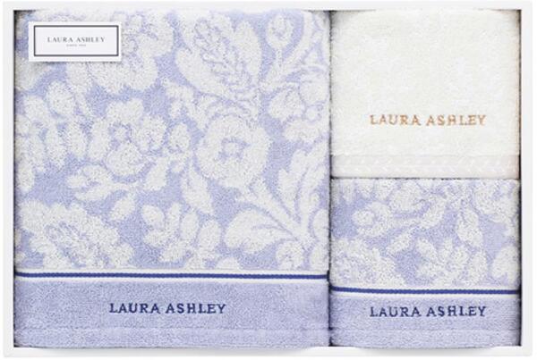 【45％OFF】最大【半額 50％OFF】【のし包装サービス】【ローラ アシュレイ グレースフル G タオルセット、スモールバスタオル(50×100cm)×1、ゲストタオル(34×35cm)×1】 御祝 出産内祝 結婚内祝 結婚祝 香典返し 粗供養 快気内祝 快気祝
