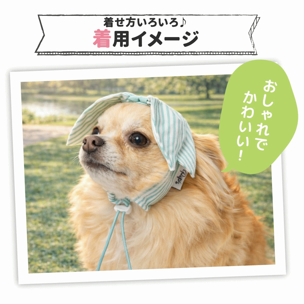 犬 ヘアバンド 食事 ペット用 4カラー 長さ調節OK かわいい おしゃれ お散歩 コス...