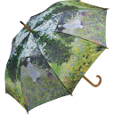 【2本で20%OFFクーポン】傘 雨傘 長傘 ジャンプ傘 雨具 木製 名画シリーズ モネ 散歩 レイン おしゃれ かわいい 通販 人気 レディース ペット 犬 散歩 プレゼント グッズ ユウランプ お中元 ギフト