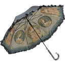 【2本で20%OFFクーポン】傘 レディース 雨傘 ミュシャ 蔦と夢想 晴雨兼用 日傘 UVカット 長傘 ジャンプ傘 雨具 名画フリルジャンプ傘 レイン 内側 柄 おしゃれ かわいい 通販 人気 レディース プレゼント グッズ ユウランプ お中元 ギフト