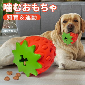 犬 おもちゃ 犬噛むおもちゃ 犬用 柔らかい イチゴ 玩具ボール ラバー製 知育玩具 餌入れ おやつボール 運動不足やストレス解消 歯清潔 安全 丈夫 送料無料 大型犬 中型犬 YOUMI