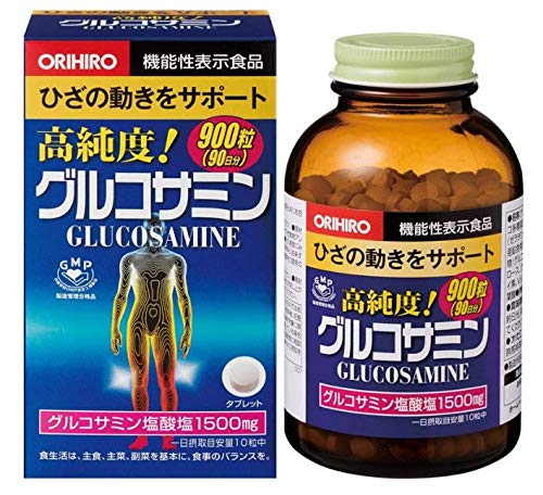 オリヒロ 高純度 グルコサミン粒 徳用 約900粒 5個セット【機能性表示食品】