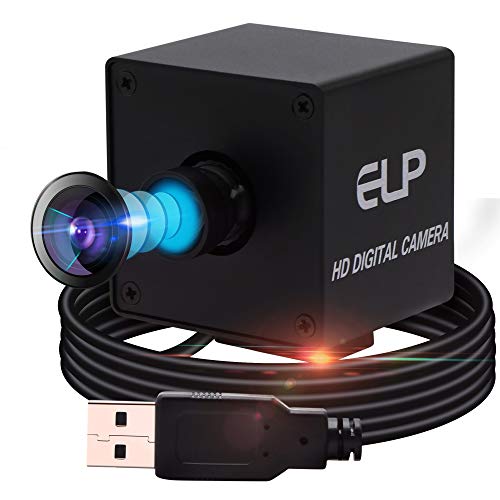 ELP ウェブカメラ 1300万画素 USB ミニカメラ 広角 100度歪みのないレンズレス ウェブカメラ 2880P 超..