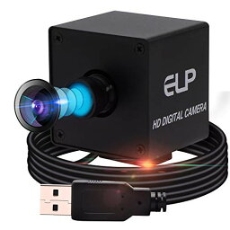 ELP ウェブカメラ 1300万画素 USB ミニカメラ 広角 100度歪みのないレンズレス ウェブカメラ 2880P 超小型 Webカメラ ソ