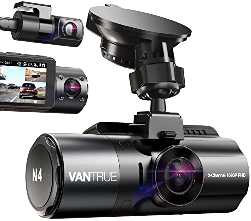 4K録画 3カメラ ドライブレコーダー VANTRUE N4 ドラレコ 前後カメラ 4K+1080P 360度 全方位保護 1440P+1440