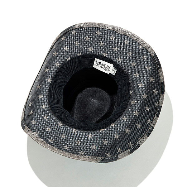 #440014アメリカンハットメーカー AMERICAN HAT MAKERS ティアドロップウエスタン ストローハット AMERICANA (ブラック) AMERICANA BLACK S-XL 56-59cm 【送料無料】 2