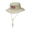 #930266ドーフマンパシフィック DORFMAN PACIFIC 星条旗パッチ付き ハット <ALLEGIANCE> カーキ UPF50+ UVカット USA52 KHAKI M-XL(4)