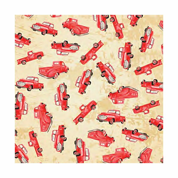 #218302ハブアハンク HAV-A-HANKバンダナ (RED TRUCKS) B22NOV-000534 55×55cm 【メール便対応/1件7枚..