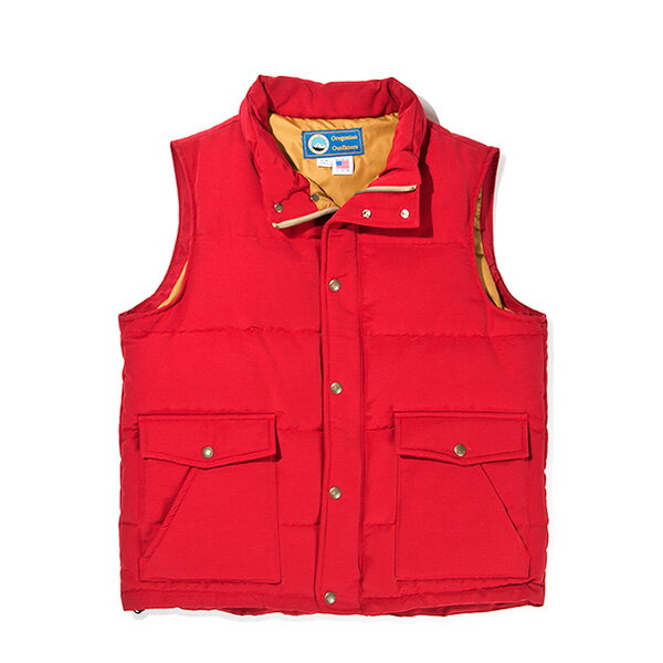 #921024オレゴニアンアウトフィッターズ(Oregonian Outfitters)クラマスダウンベスト - KLAMATH VEST メンズ アメリカ アウトドア 釣りファッション フェザー 中綿 アウター 大きいポケット 大きいサイズ 赤 レッド M L XL 