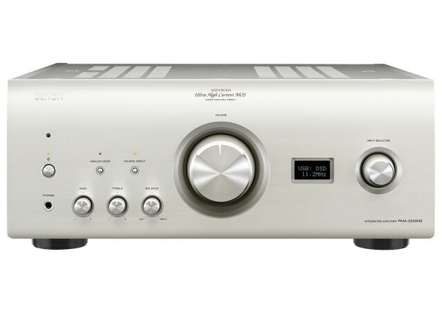 【ポイント10倍】 DENON プリメインアンプ PMA-2500NE 定格出力：80W/8Ω/160W/4Ω 対応インピーダンス：8Ω/4Ω 再生周波数帯域：5Hz～100kHz アナログ入力：4系統 アナログ出力：1系統 ハイレゾ：○ 【P10倍】