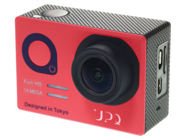 UPQ ビデオカメラ Q-camera ACX1 NR [ネイビー・アンド・レッド] [タイプ：アクションカメラ 画質：フルハイビジョン 撮影時間：60分 撮像素子：CMOS 1/2.33型] 【楽天】 【人気】 【売れ筋】【価格】